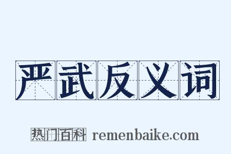 严武反义词是什么意思的图片